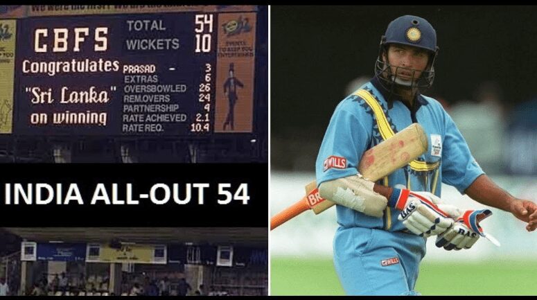 India - 54 vs Sri La