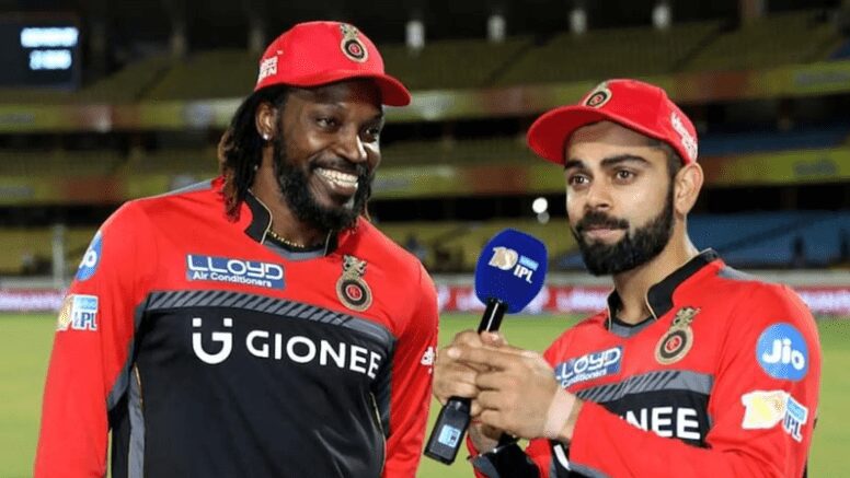 Virat kohli and CH Gayle Virat kohli and CH Gayle