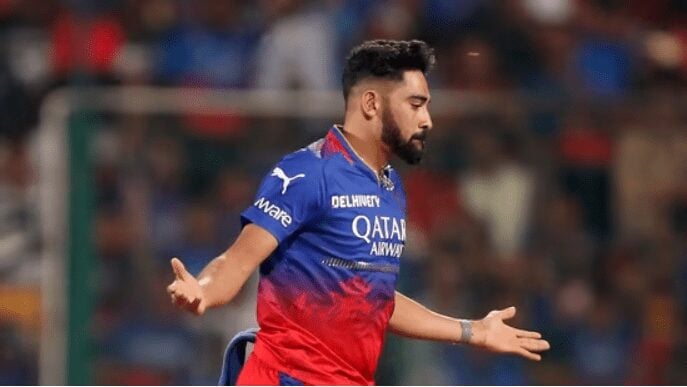 Mohammed Siraj During RCB vs GT Head-to-Head Mohammed Siraj During RCB vs GT Head-to-Head