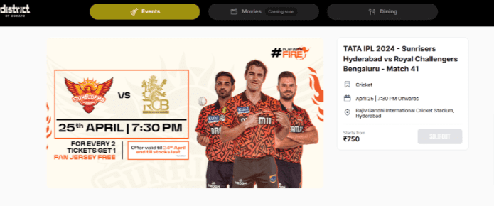 District Website To Purchase SRH Tickets From 