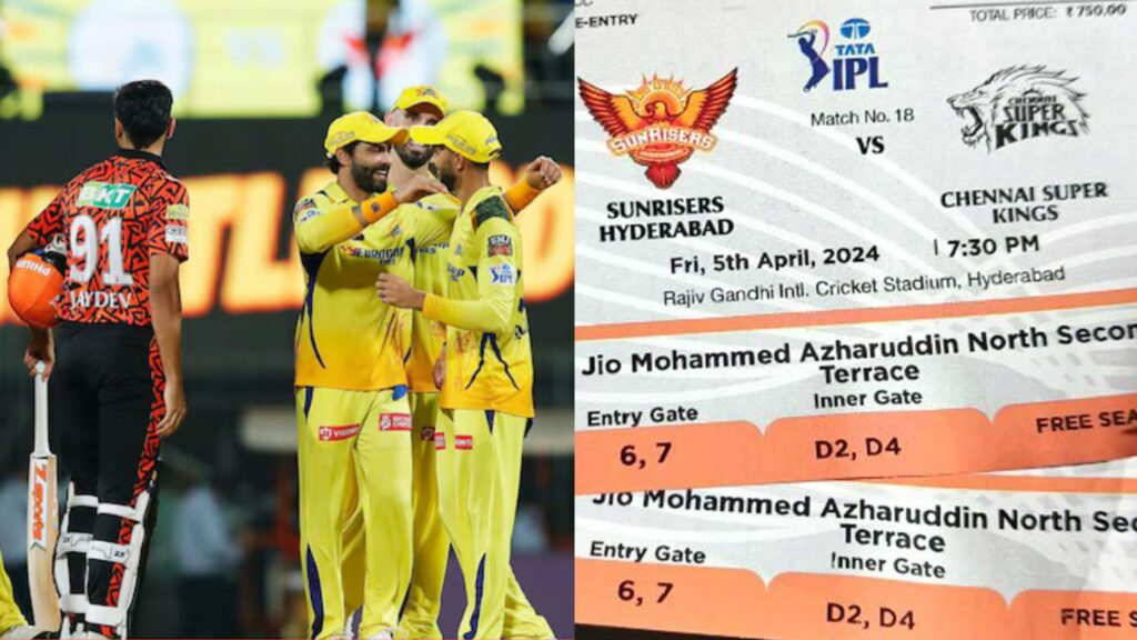 CSK vs SRH 2025 Match Tickets