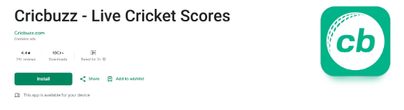 Cricbuzz Fastest Live Cricket Scoring App