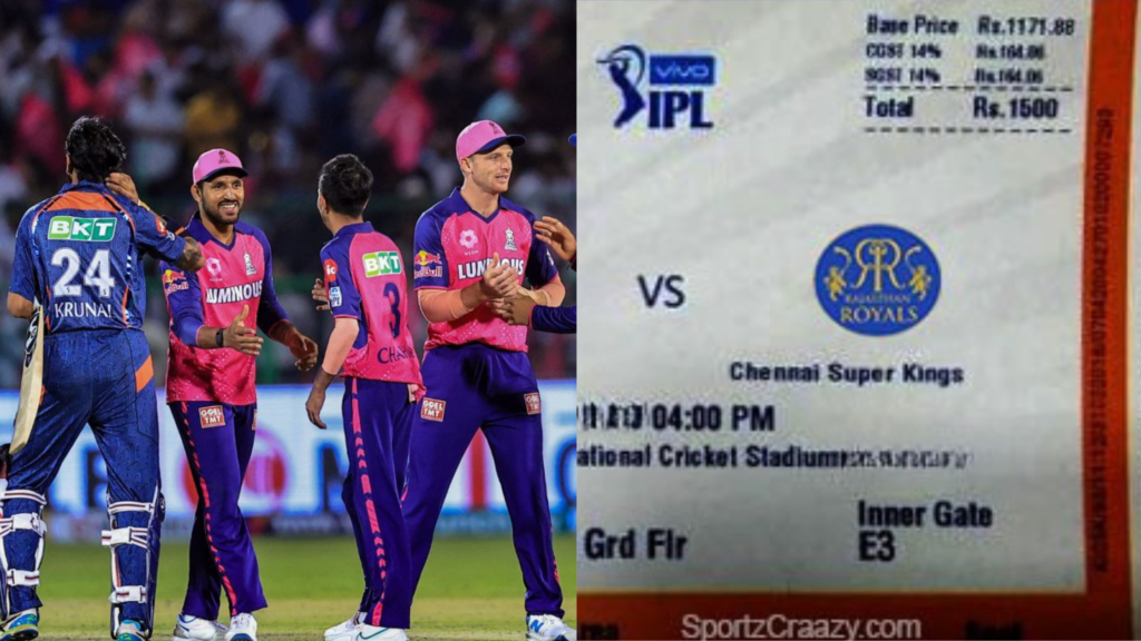 RR vs LSG Match Tickets