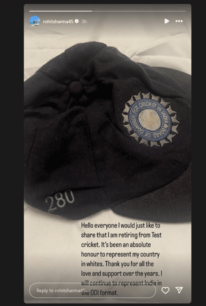 Rohit Sharma Instagram Story