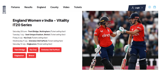 Tickets For IND vs ENG 2025