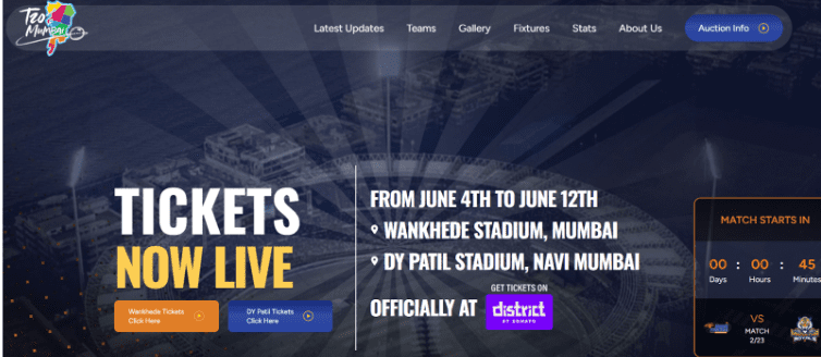 Mumbai t20 league official page Mumbai t20 league official page