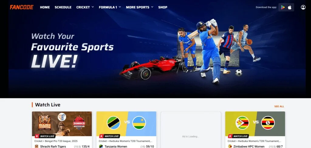 FanCode official page