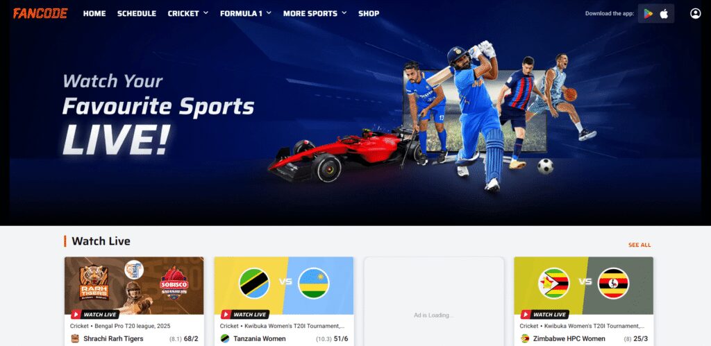 fancode official page