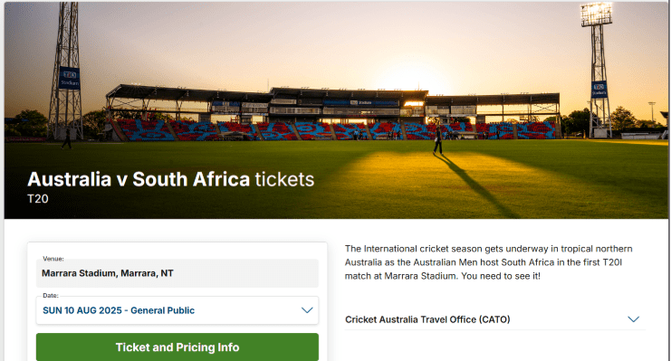 Official Cricket Australia website