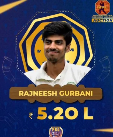 Maharashtra Premier League — Rajneesh Gurbani Maharashtra Premier League — Rajneesh Gurbani