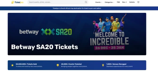 SA20 2026 Tickets SA20 2026 Tickets