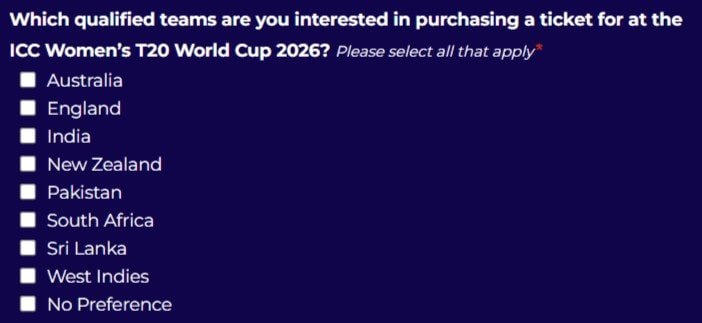 ICC Women’s T20 World Cup 2026 Tickets ICC Women’s T20 World Cup 2026 Tickets