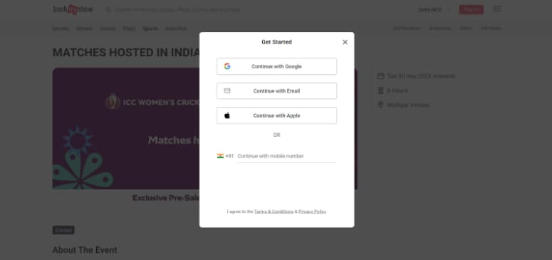 Log in or Create Your Account on BookMyShow Log in or Create Your Account on BookMyShow