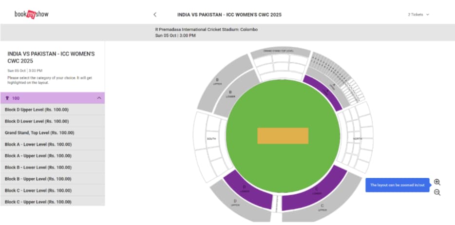 Select the type and number of seats Select the type and number of seats