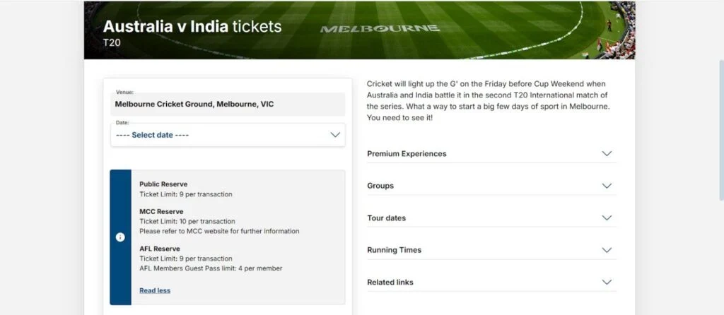 Book Tickets For The India Tour Of Australia 2025 Book Tickets For The India Tour Of Australia 2025