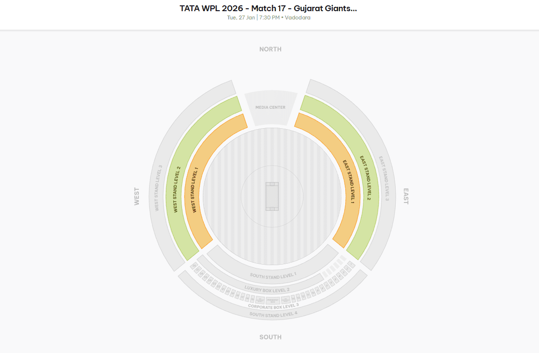 Choose your seat or ticket category Choose your seat or ticket category