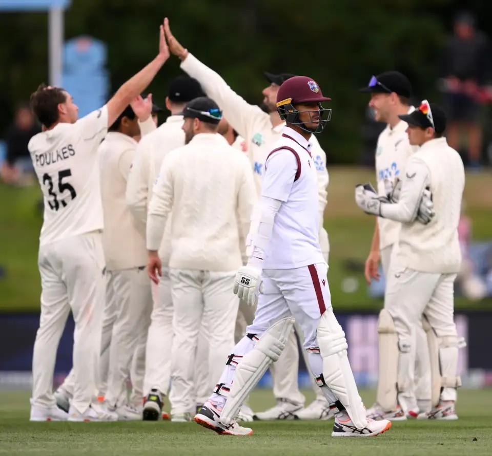 Windies 167 All Out, Duffy’s Fifer Gives New Zealand First-Innings Lead of 64 Runs Windies 167 All Out, Duffy’s Fifer Gives New Zealand First-Innings Lead of 64 Runs