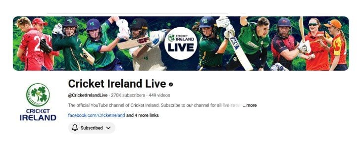 Cricket Ireland's YouTube Channel Cricket Ireland's YouTube Channel
