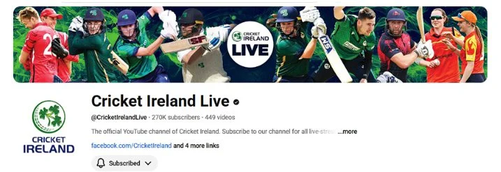 Cricket Ireland's YouTube Channel Cricket Ireland's YouTube Channel