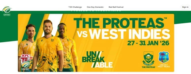 Go to the Cricket South Africa official website Go to the Cricket South Africa official website