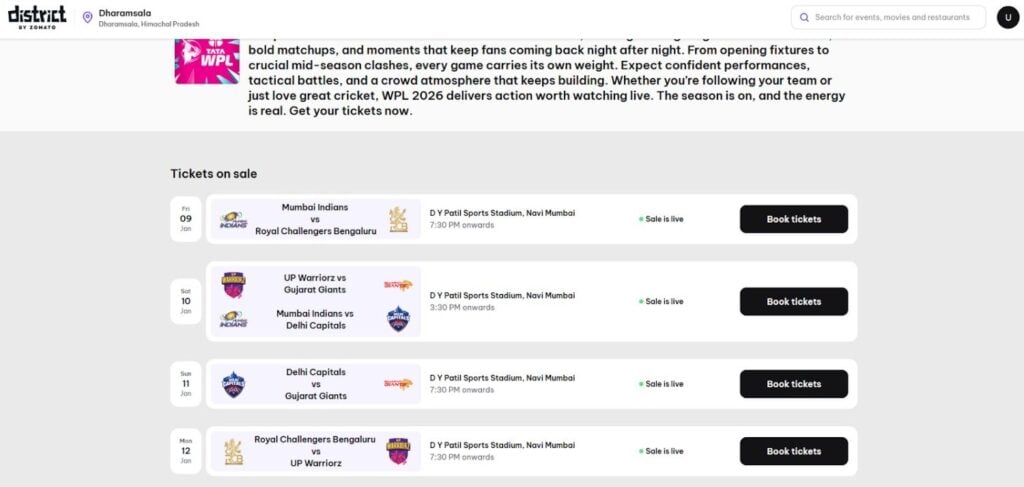 How to Book UP Warriorz Women’s Match Tickets How to Book UP Warriorz Women’s Match Tickets