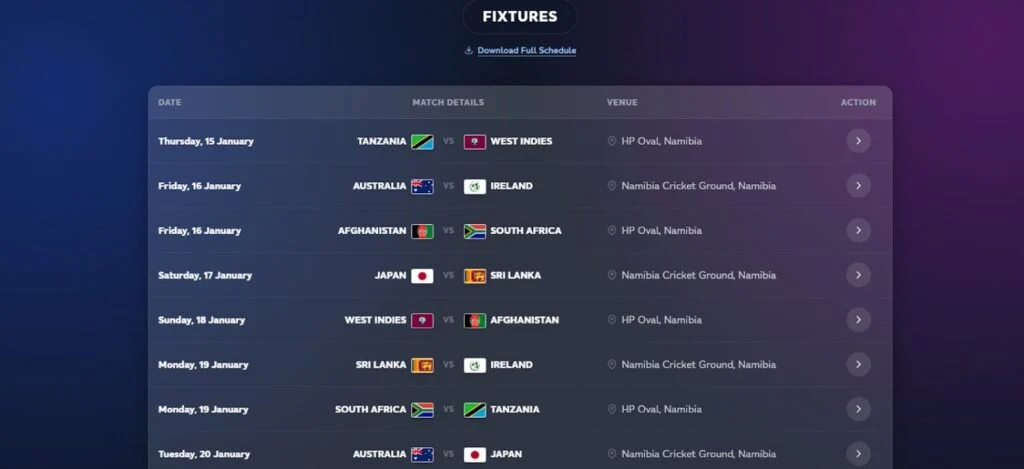 ICC U19 World Cup 2026 Ticket Page ICC U19 World Cup 2026 Ticket Page