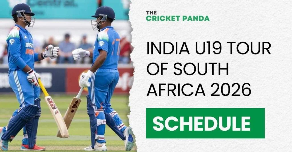 India U19 Tour Of South Africa 2026