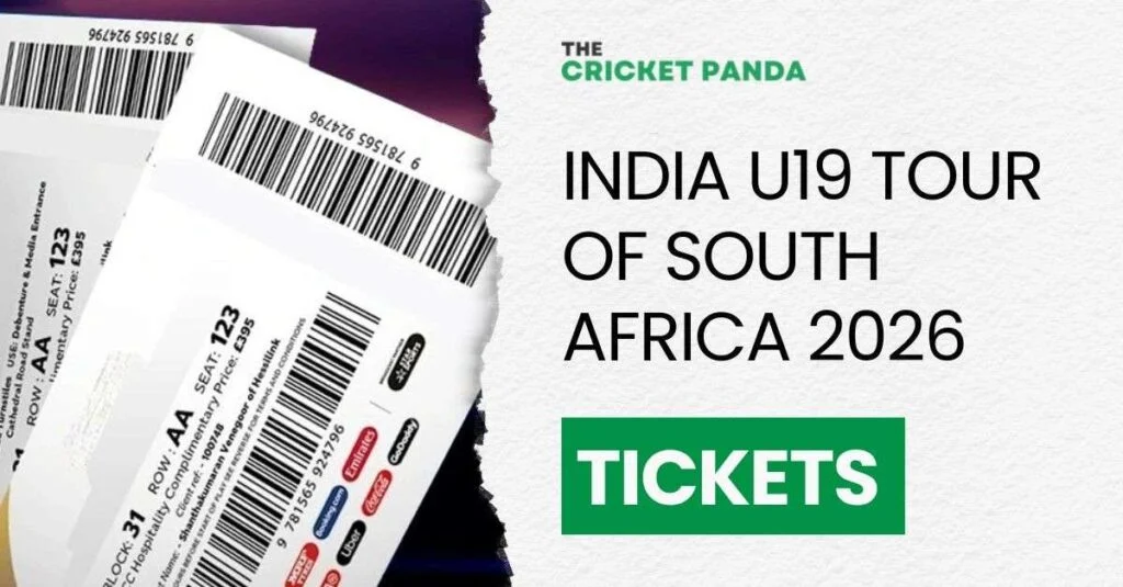 India U19 Tour of South Africa 2026 Tickets