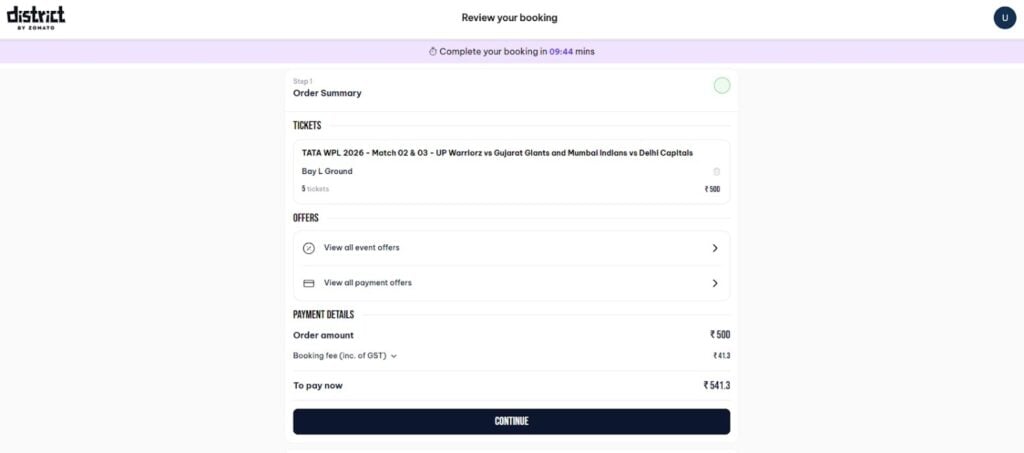 Select the Number of Tickets Select the Number of Tickets