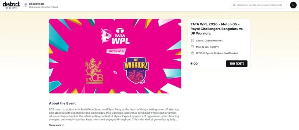 Upcoming WPL Matches Upcoming WPL Matches