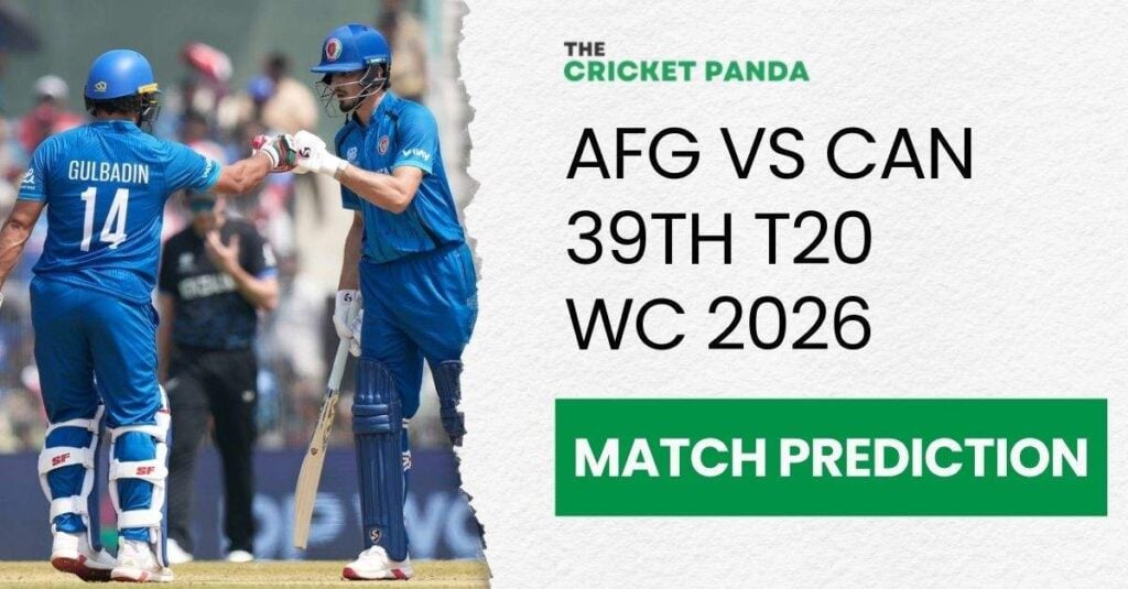 AFG vs CAN 39th T20 WC 2026 Match Odds