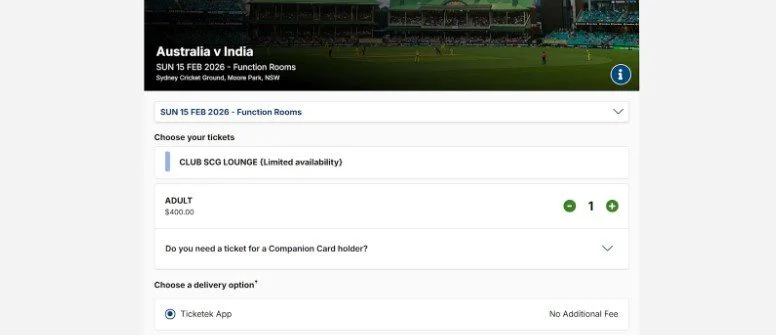 Choose the specific match date and venue Choose the specific match date and venue