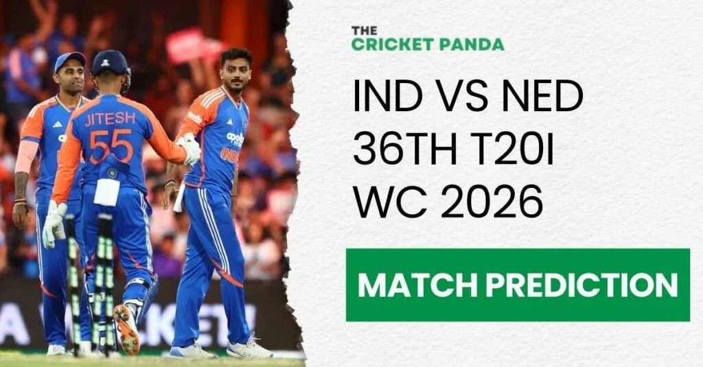 IND vs NED 36th T20I WC 2026 Match Odds