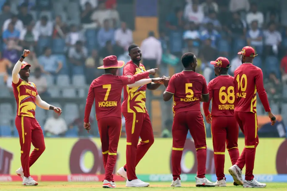 Jason Holder took two wickets in his first two overs Jason Holder took two wickets in his first two overs