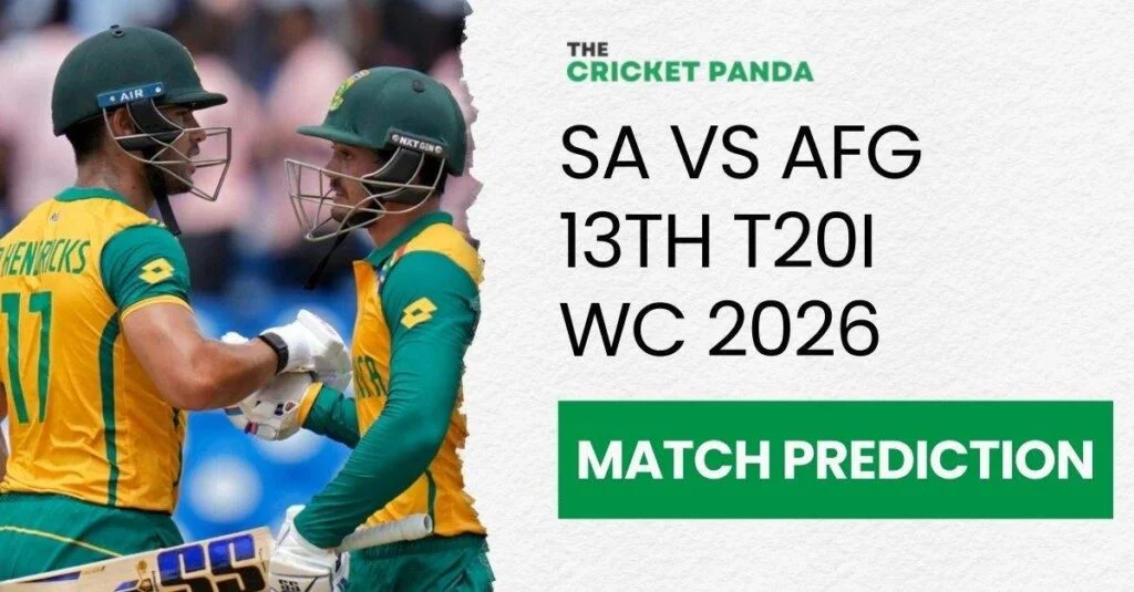 SA vs AFG 13th T20I WC 2026 Match Odds