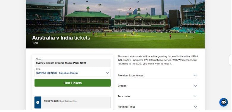 Select the match you want to attend Select the match you want to attend