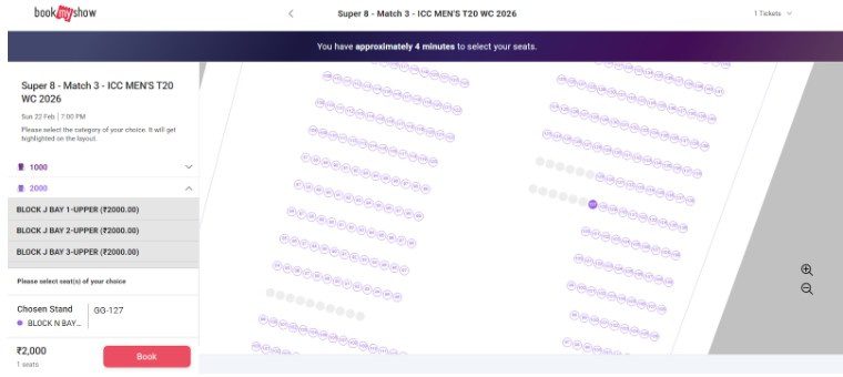 Select your preferred seating category Select your preferred seating category