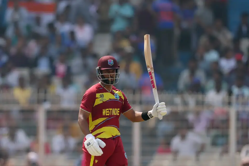 Shai Hope brought up a 28-ball half-century Shai Hope brought up a 28-ball half-century