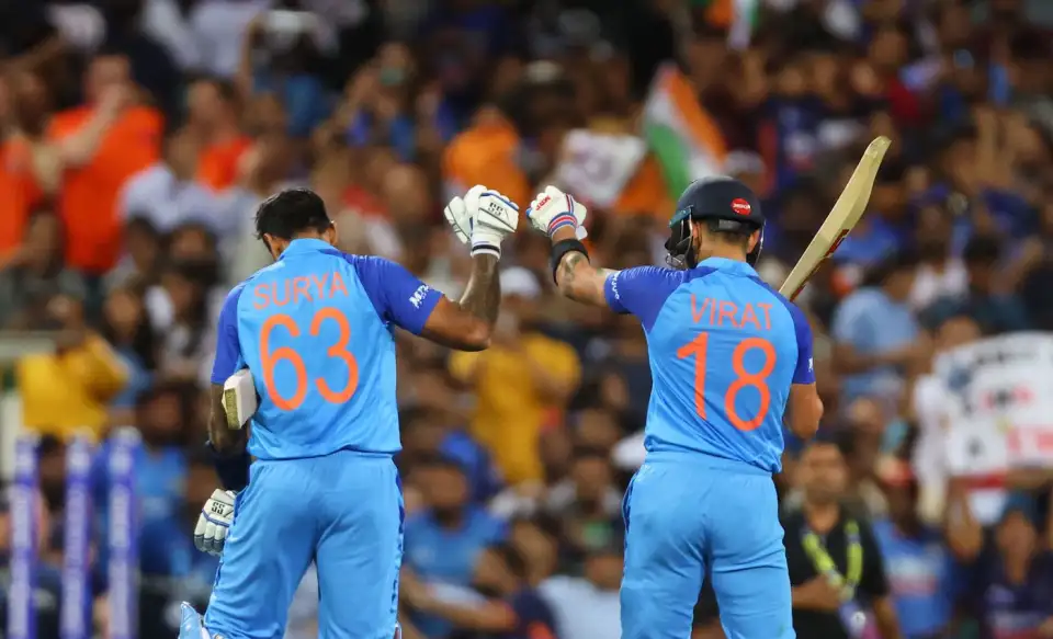 Suryakumar Yadav and Virat Kohli look pleased with their handiwork