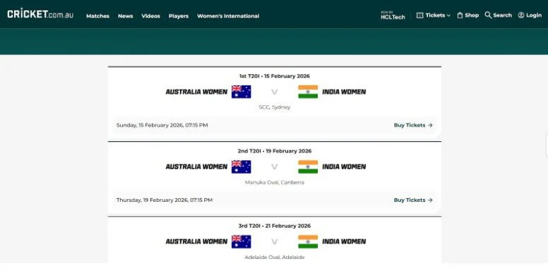 Visit cricket.com.au/tickets Visit cricket.com.au/tickets