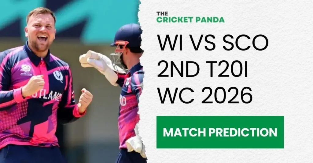 WI vs SCO 2nd T20I WC 2026 Match Odds