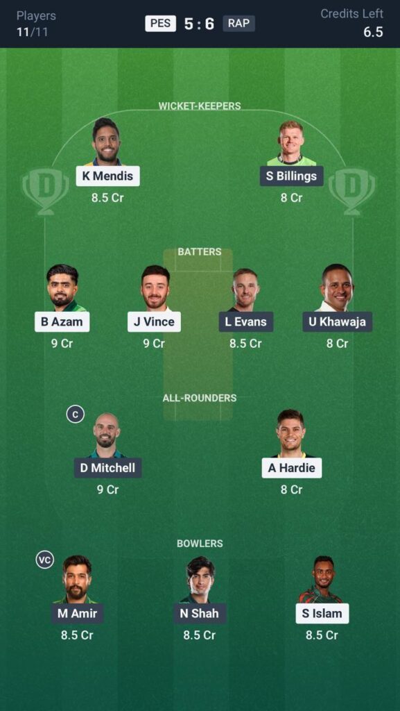 Dream 11 for PSZ vs RWP Dream 11 for PSZ vs RWP