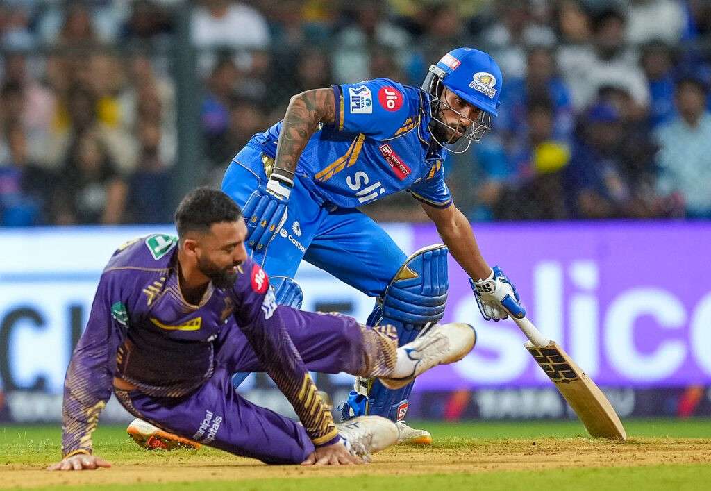 moment between MI vs KKR Match moment between MI vs KKR Match