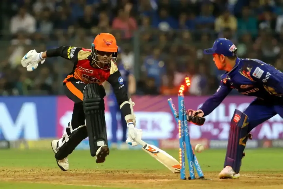 MI vs SRH head to head, SRH batters run out moment MI vs SRH head to head, SRH batters run out moment