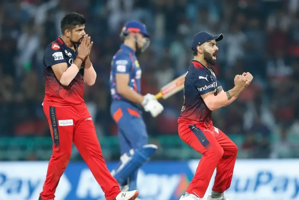 RCB vs LSG head to head moment , Kohli celebration RCB vs LSG head to head moment , Kohli celebration