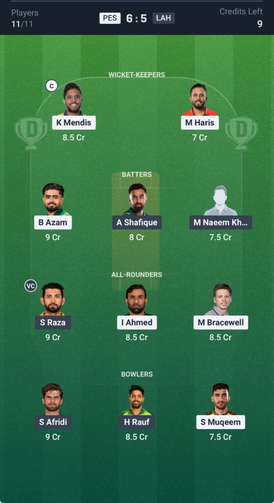 Dream 11 for Peshawar Zalmi vs Lahore Qalandars, 19th Match Dream 11 for Peshawar Zalmi vs Lahore Qalandars, 19th Match
