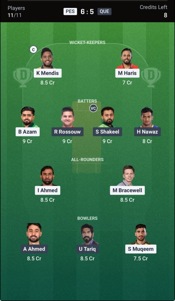 Dream11 for PZ vs QG Dream11 for PZ vs QG