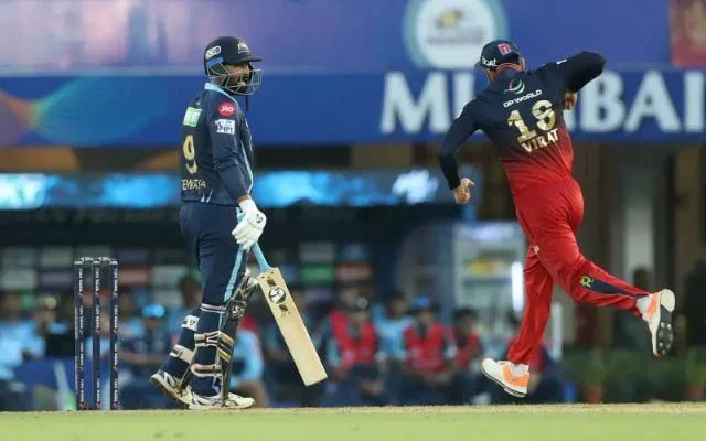 rcb vs gt head to head moment virat celebration for GT wicket rcb vs gt head to head moment virat celebration for GT wicket
