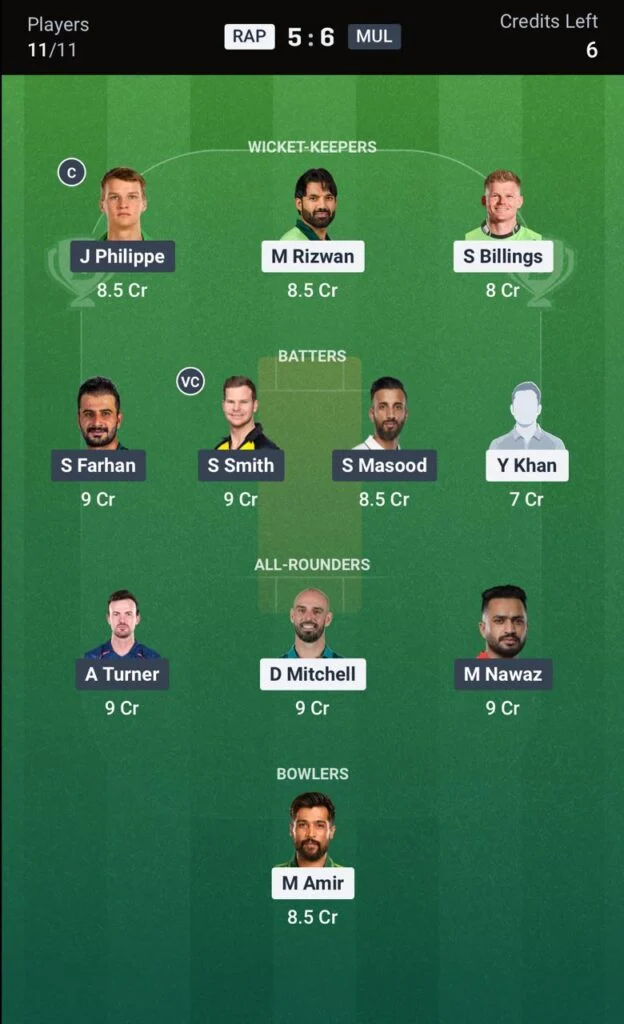 Dream11 for Rawalpindiz vs Multan Sultans teams PSL 2026 Dream11 for Rawalpindiz vs Multan Sultans teams PSL 2026